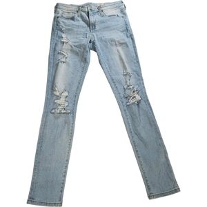 AG Adriano Goldschmied The Legging Ankle Distressed Skinny Jeans Light Wash Size